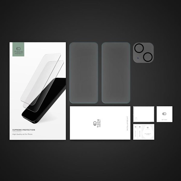 Tech-Protect iPhone 15 Kameralinsskydd i Härdat Glas - Clear