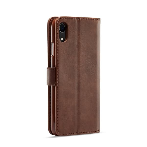 LC.IMEEKE iPhone XR Plånboksfodral i Konstläder - Brun