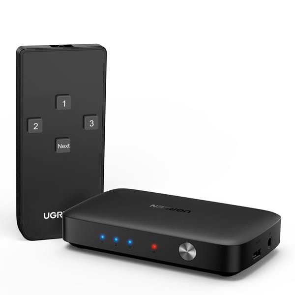Ugreen Splitter Switch HDMI - 3x HDMI 4K 30Hz - Svart Svart