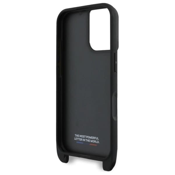 BMW Mobilskal till iPhone 16 Plus Carbon Stripe & Strap - Svart Black