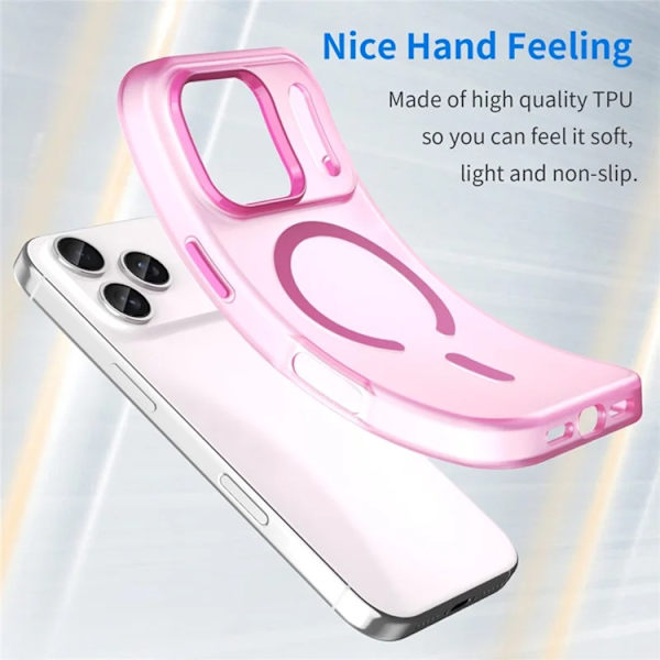 Mobilskal till iPhone 17 Pro MagSafe Matte Translucent - Rosa Blå
