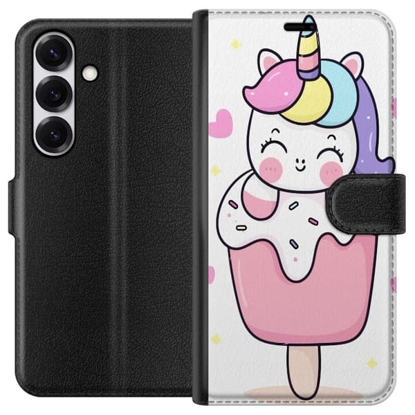 Pung Taske til Samsung Galaxy S25 med Happy Unicorn