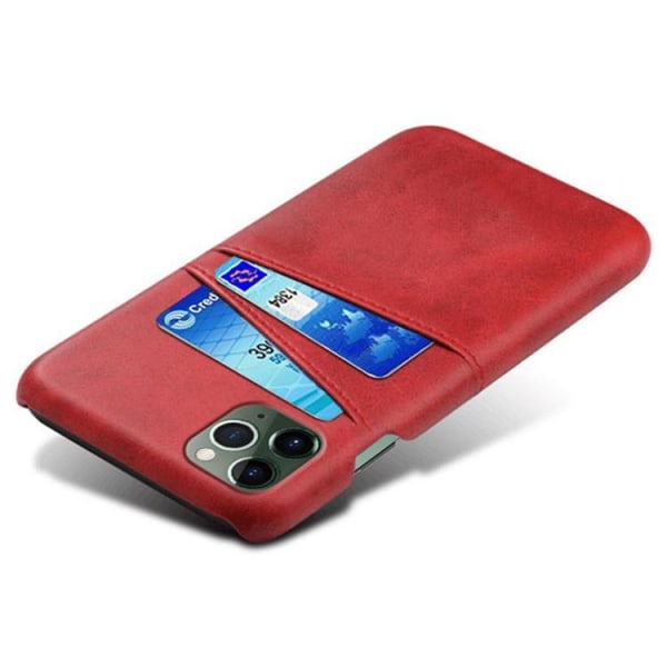 iPhone 14 Skal Korthållare PU Läder - Röd