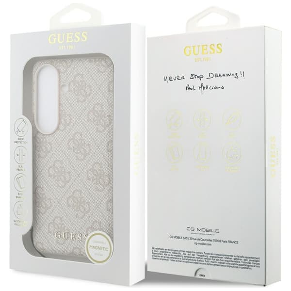 Guess Mobilskal För Galaxy S26 MagSafe 4G Classic Logo Charm - Rosa Rosa