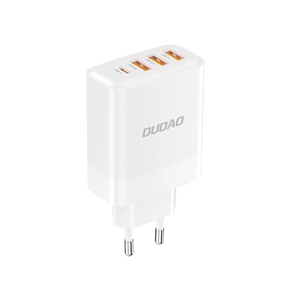Dudao Vægopladeradaptere 3x USB-A/1x USB-C 20W - Hvid Black