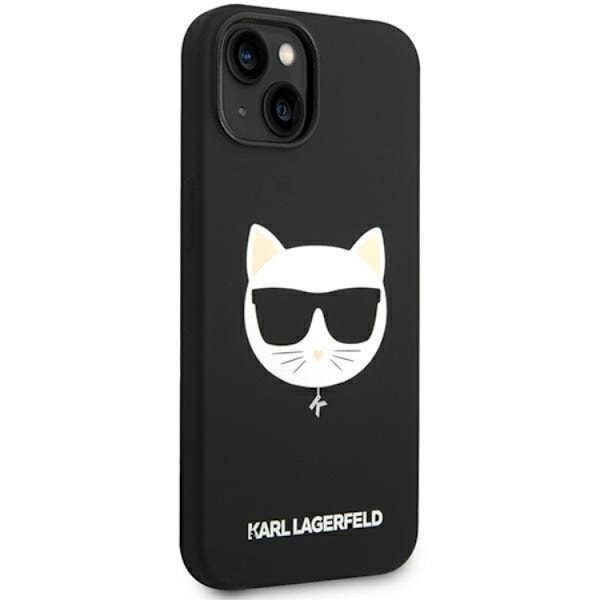 Karl Lagerfeld iPhone 14 Plus Skal MagSafe Silicone Choupette Head Svart