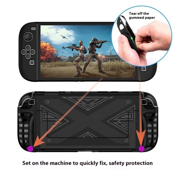 Nintendo Switch 2 Spelkonsol Mobilskal med Stativ - Vit Vit
