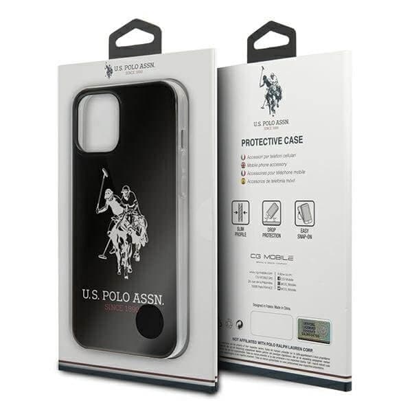 U.S. Polo Assn. Shiny iPhone 12 Pro Max Stor Loga Svart Svart