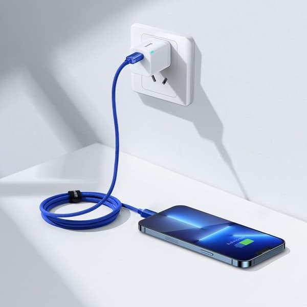 Baseus Crystal USB-C till Lightning 20W Kabel 1,2m - Blå Blå