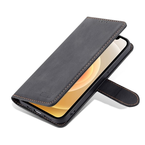 AZNS iPhone 14 Plånboksfodral Konstläder - Svart - Drop-proof och Ställbart
