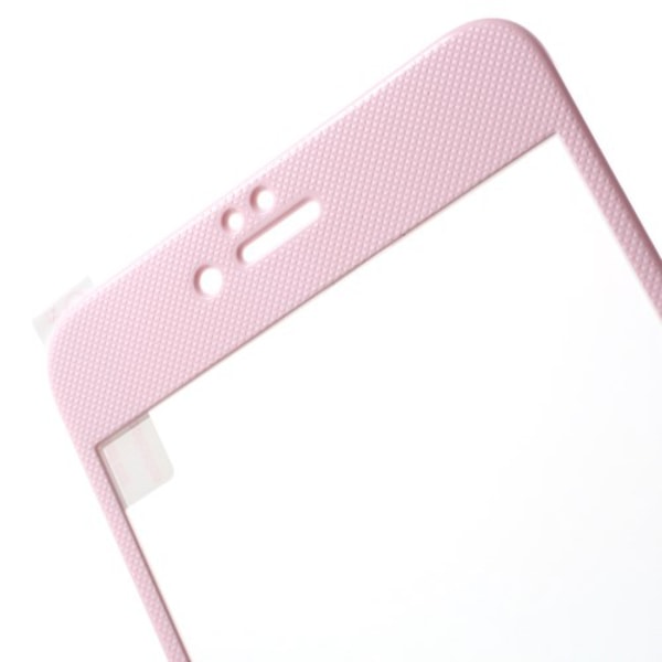 Tempered Glass skärmskydd med rosa kanter till iPhone 6   /   6S