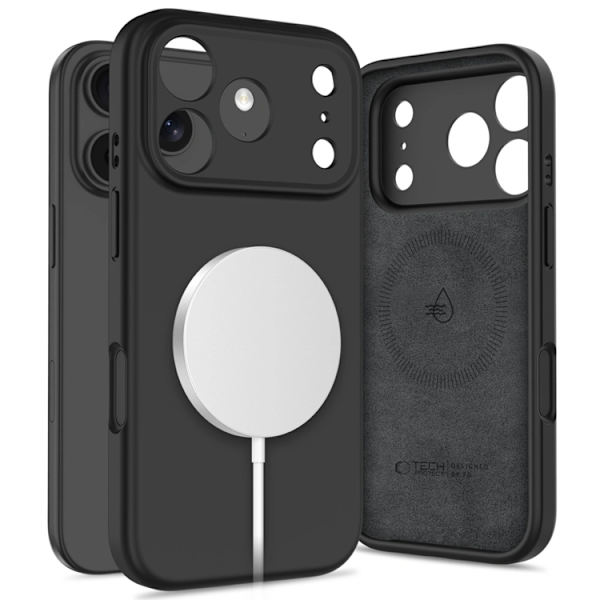 Tech-Protect iPhone 17 Pro Magsafe Silikone Telefontaske - Sort Svart