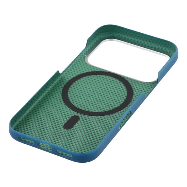 Mobilskal till iPhone 17 Pro Max MagSafe Carbon Fiber - Blå/Grön