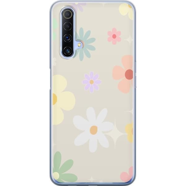 Mobilskal till Realme X50 5G med fejdande blommor