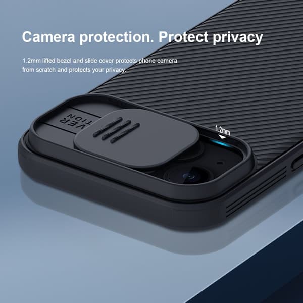 NILLKIN CamShield Pro Mobilskal till iPhone 15 med Kamera Lock - Grön
