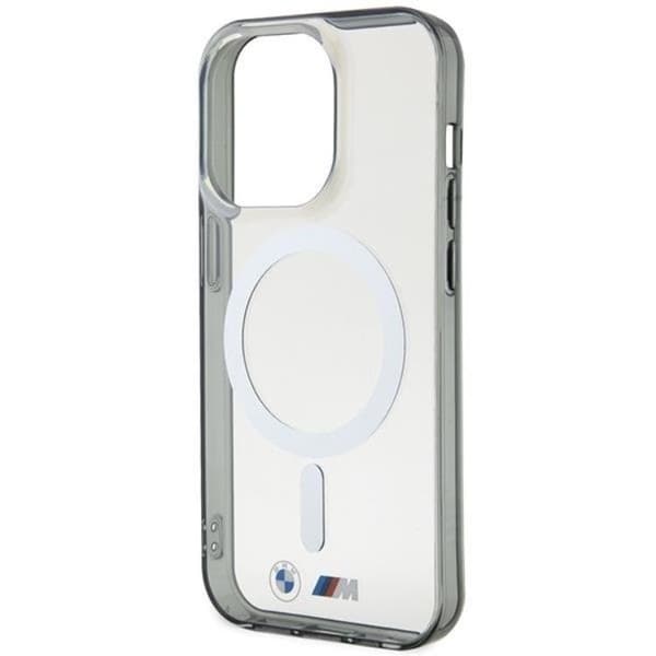 BMW Mobilskal till iPhone 14 Pro Magsafe Silver Ring - Transparent Transparent