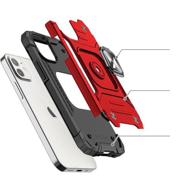 Wozinsky iPhone 14 Mobile Case Ring Holder Armor - punainen