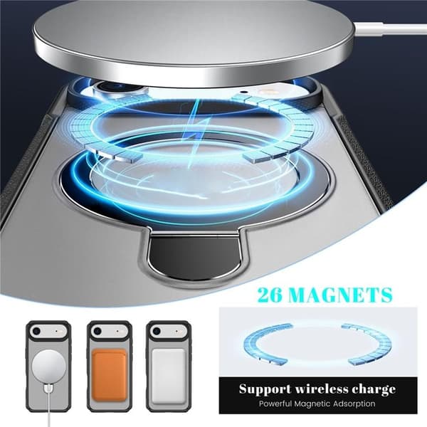 Mobilskal till iPhone Air MagSafe Rotating Kickstand - Svart