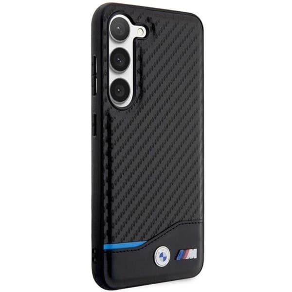 BMW Galaxy S23 Plus Skal Læder Carbon - Sort Black