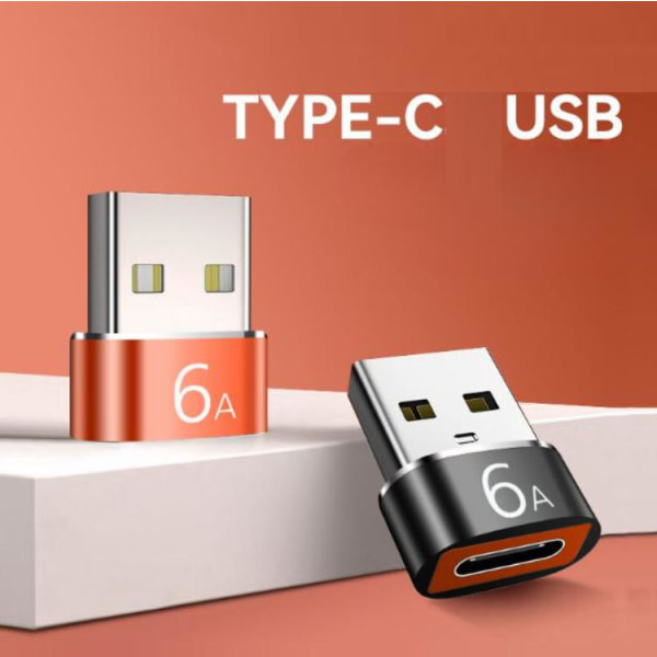 USB-A Hane till Typ-C Hona Adapter - Silver