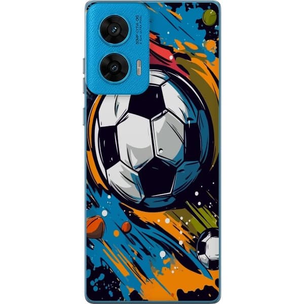 Telefontaske til Motorola G96 med fodbolde