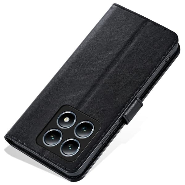AZNS Xiaomi 14T Plånboksfodral Anti-Scratch Konstläder - Svart