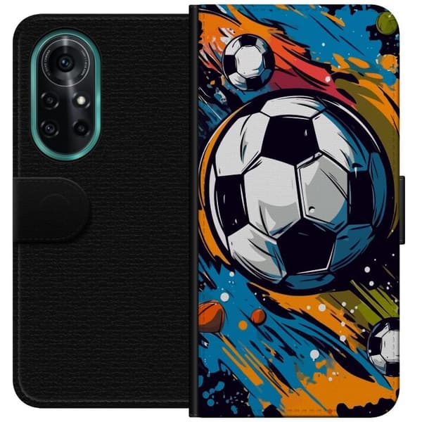 Plånboksfodral till Huawei nova 8 Pro med Fotbollar