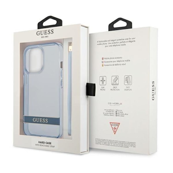 Guess iPhone 13/13 Pro Skal Translucent Stap - Blå Blå