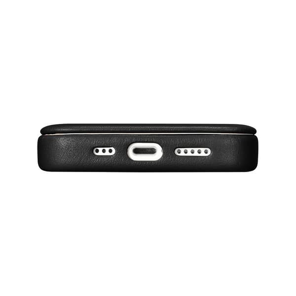iCarer iPhone 14 Plus Plånboksfodral Magsafe CE Läder - Svart Svart