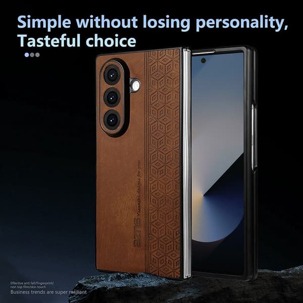 AZNS Samsung Galaxy Z Fold7 Plånboksfodral Konstläder - Grön
