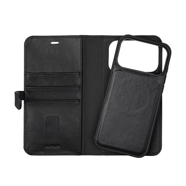 BUFFALO iPhone 17 Pro Max Plånboksfodral MagSafe 2-i-1 3 Kort - Svart Svart