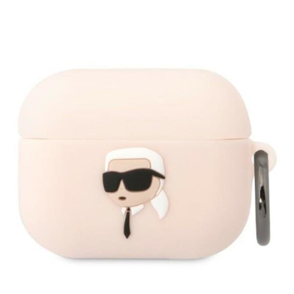 Karl Lagerfeld AirPods Pro Shell Silicone Karl Head 3D - vaaleanpunainen