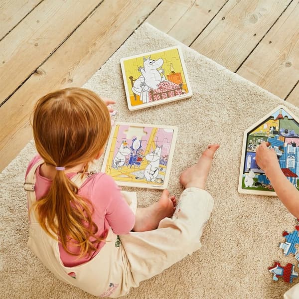 MOOMIN puslespil 16 stk træpuslespil ved sengetid
