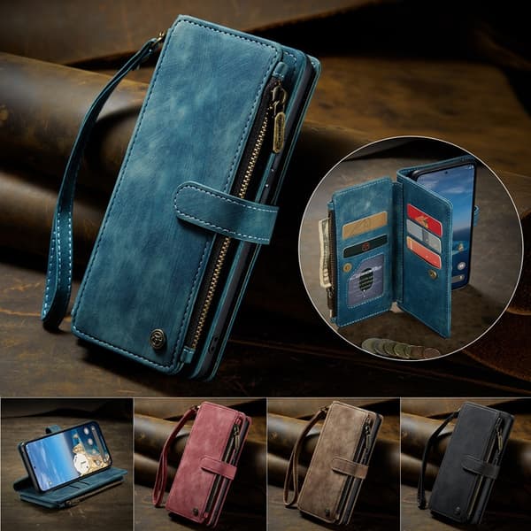 CASEME Google Pixel 10 Pro/10 Konstläder Plånboksfodral Zipper C30 - Blå Blå