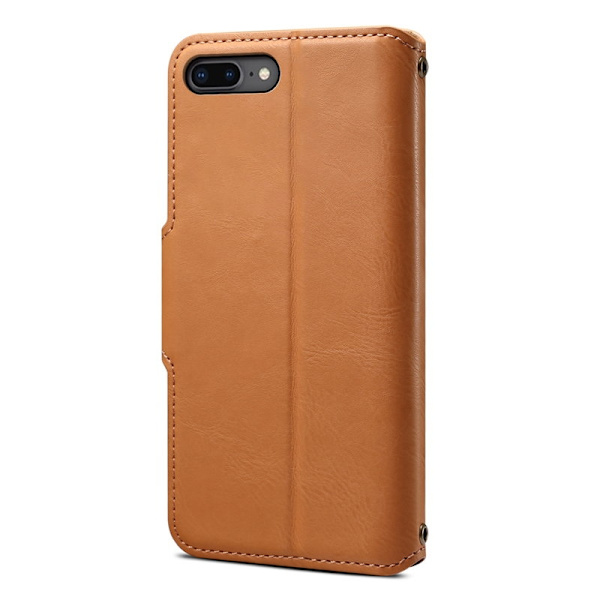 DENIOR iPhone 7 Plus / 8 Plus Plånboksfodral Konstläder Khaki