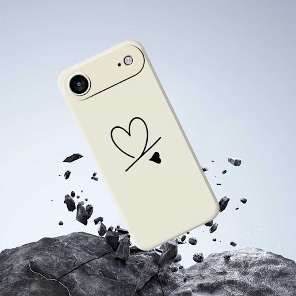 Mobilskal till iPhone Air Love Pattern Printing Straight - Beige Beige