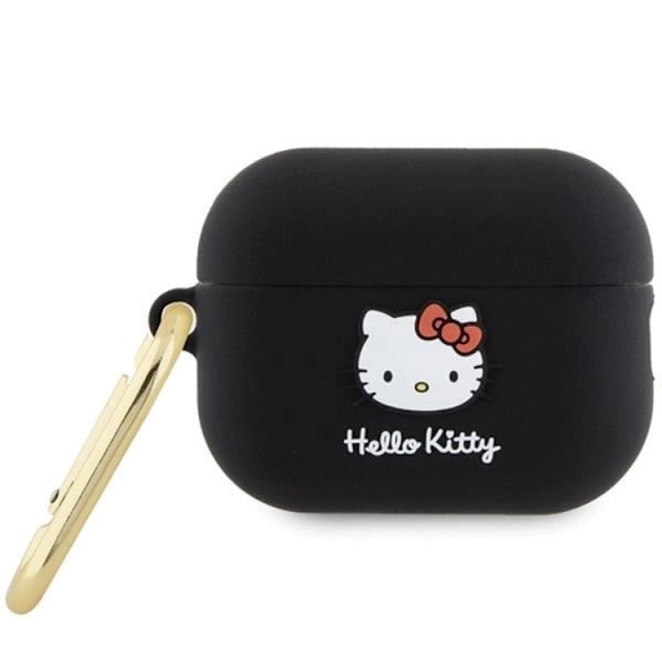 Hello Kitty AirPods Pro 2 (2022/2023) Skal Silikon 3D Kitty Head - Svart Svart