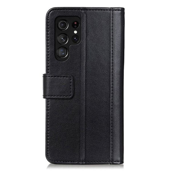 KHAZNEH Galaxy S23 Ultra Wallet Case Teline Flip PU-nahkaa - Sv