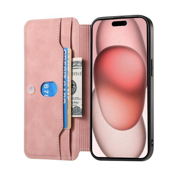 CASENEO iPhone 16e Plånboksfodral Konstläder - Detachable - Rosa