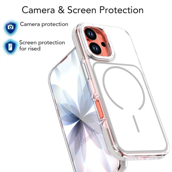 Mobilskal till iPhone 17 MagSafe Dual Färg Shockproof - Vit Vit