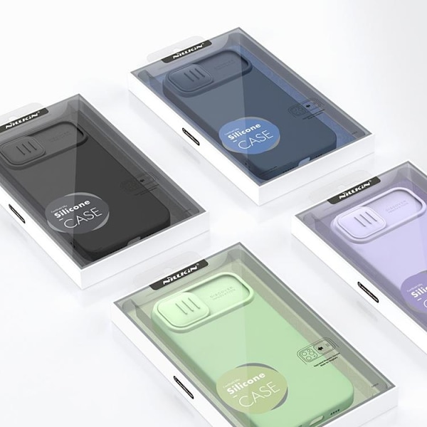 Nillkin iPhone 14 Plus Skal CamShield Silky Silicone - Lila