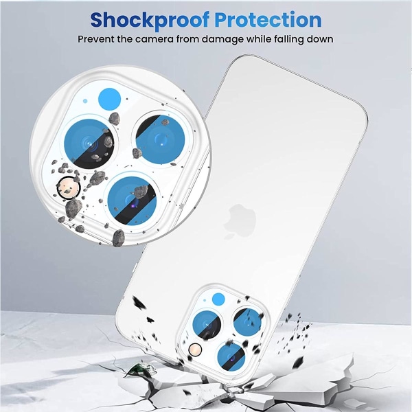 [2-PACK] Skärmskydd iPhone 14 Pro Kameralinsskydd i Härdat glas