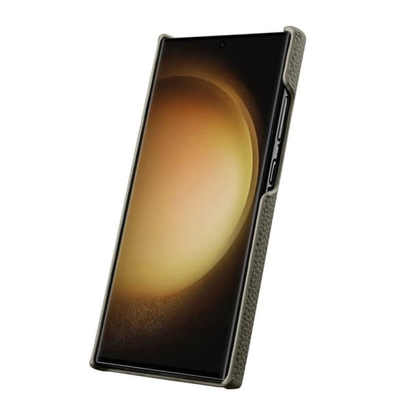 MELKCO Mobilskal till Samsung Galaxy S25 Ultra Äkta Läder Grå