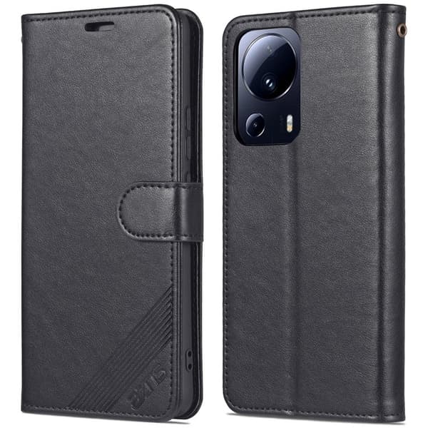 AZNS Xiaomi 13 Lite / Civi 2 5G Plånboksfodral Konstläder - Svart