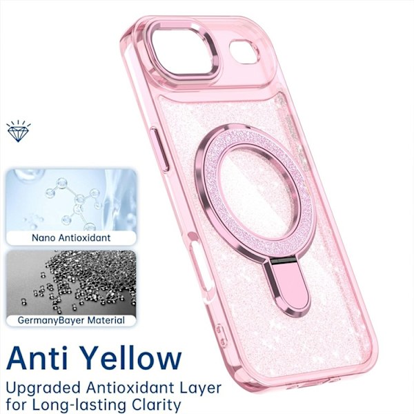 Mobilskal till iPhone Air Glitter Design TPU + PC Kickstand - Blå Blå