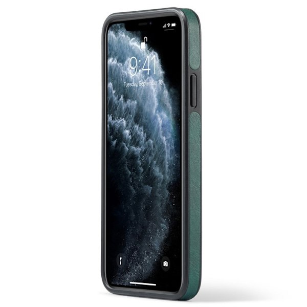 DG.MING Mobilskal till iPhone 11 Pro Max Läderbeläggning Grön