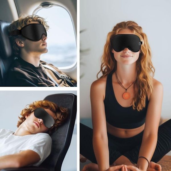 Tech-Protect Eyeshade Sovmask - Matte Svart Svart