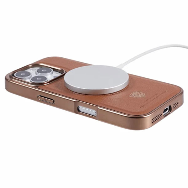 KIGC Mobilskal till iPhone 16 Pro Magsafe Electroplating - Titanguld Guld