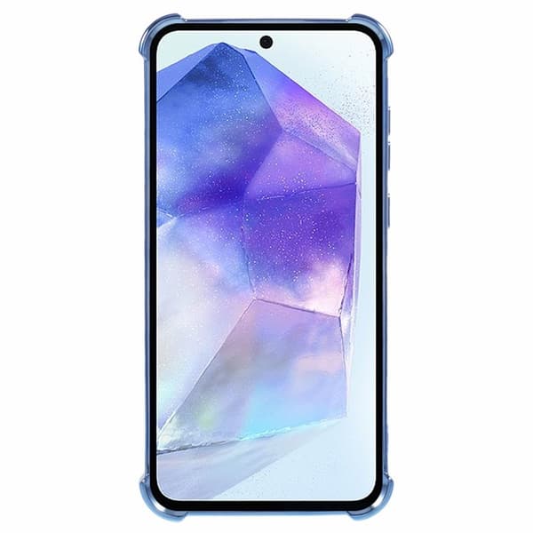 Samsung Galaxy A35 5G Skal TPU Glittrande Gradient Hjärta - Blå