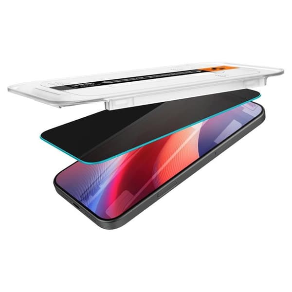 Spigen [2-Pack] iPhone 16 Pro/17/17 Pro Skärmskydd Härdat glas Privacy Black